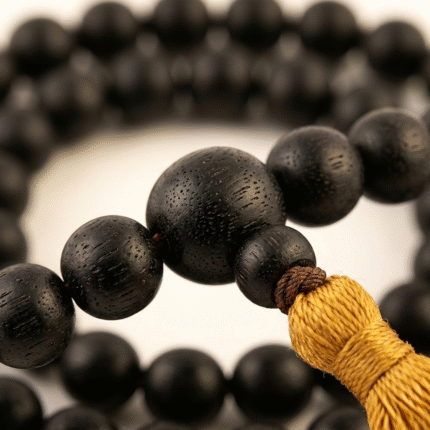 Original Karungali Mala (Ebony Wood Jap Mala) 108 Beads | Natural Black Wood Meditation & Pooja Mala for Men & Women | Spiritual Jap Mala